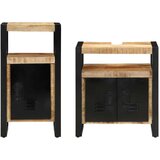  Set namještaja za kupaonicu 2 pcs Smeđa Čvrsto grubo drvo manga | shoptok.hr