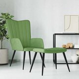  Stolica za opuštanje s osloncem za noge svjetlozelena baršun | shoptok.hr