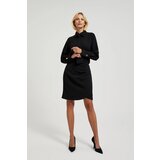 Moodo Women's dress with ruffles on the sides - black Cijene