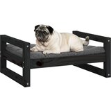  Krevet za pse crni 65,5x50,5x28 cm od masivne borovine | shoptok.hr
