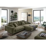 Dieter Knoll SEDEŽNA GARNITURA, fino rebrast žamet temno zelena | Shoptok.si