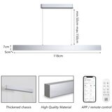  Brilagi-LED prigušiva luster SLEEKLINE SMART LED/40W/230V Wi-Fi Tuya srebran + daljinski upravljač | Eponuda.com