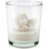 Božićni ukras-svijeća u čaši anđel 5,5 x 6,5 cm sa mašnom | shoptok.hr