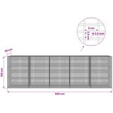  Gabion s žicom debljine 3,5 mm i mrežom 5x2,5 cm 500x30x150 cm | shoptok.hr