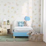  Okvir kreveta za malu djecu s naslonom Plava 70 x 140 cm PU | shoptok.hr