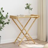  Sklopivi stol s pladnjem 70,5 x 42,5 x 80 cm od bambusa | shoptok.hr