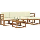  Set vanjskih sofa 6 kom. Prirodna i krem | shoptok.hr