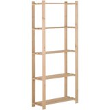 vidaXL 5-nadstropni regal s policami 80x28,5x170 cm trdna borovina Cene