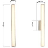  LED kupatilsko osvetljenje za ogledalo LINEA LED/8W/230V 3000/4000/6000K IP44 45 cm bela | Eponuda.com