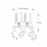 Dawn led svetiljka TTV324 24W 3000K dim crna | ePonuda.com