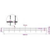  Vrtna ograda s vrhom koplja Čelik 1339x100 cm Crna | shoptok.hr