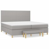  s oprugama i madracem svjetlosivi 200 x 200cm od tkanine | shoptok.hr