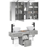  Set ormarića za kupaonicu 4 kom. Betonska siva | shoptok.hr