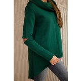 Kesi Insulated sweatshirt with a long back part dark green | Shoptok.si