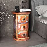 vidaXL Predalnik s 3 predali iz predelanega trdnega lesa | Shoptok.si