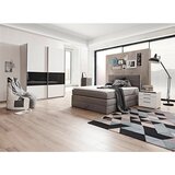 XORA POSTELJA BOXSPRING 140 cm x 200 cm , tekstil, leseni material siva | Shoptok.si