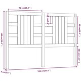 Posteljno vzglavje belo 156x4x100 cm trdna borovina, (20643339) | Shoptok.si