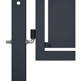 vidaXL Vrtna vrata iz jekla 350x100 cm antracitna | Shoptok.si