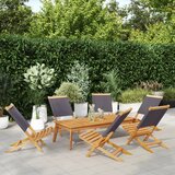 Maison Chic Zložljivi Vrtni Stoli - Stol za vrti 6 kosov antracit blago in trden les JS3002, (21875702) | Shoptok.si