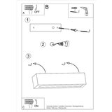  Stenska keramična svetilka VEGA siva, (21347422) | Shoptok.si