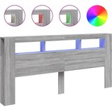  LED uzglavlje boja hrasta 220x18,5x103,5 cm konstruirano drvo | shoptok.hr