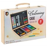 KB SET ZA RISANJE - 86-DELNI LESENI KOVČEK Z PRIBOROM, (21244500) Cene
