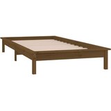  LED okvir kreveta boja meda 75 x 190 cm mali od masivnog drva | Eponuda.ba