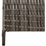 vidaXL Pregradni zid 3 Ploče Sklopivi Sivi 147x180 cm Poli Ratan | shoptok.hr