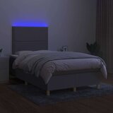  Box spring s madracem LED svjetlosivi 120x200 cm tkanina | shoptok.hr