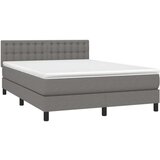  Krevet s oprugama i madracem tamnosivi 140x190 cm od tkanine | shoptok.hr
