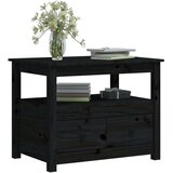 Klubska mizica črna 71x49x55 cm trdna borovina, (20711491) | Shoptok.si