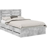  Krevetna konstrukcija s ladicama Betonski sivi 135 x 190 cm Siva 196 x 138 x 100 cm | shoptok.hr