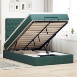 vidaXL Otomanski posteljni okvir z vzmetnicami zelen 120x200cm žamet | Shoptok.si