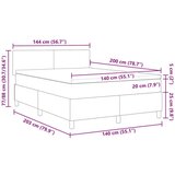  Krevet s podnicom s madracem Tamno siva 140x200 cm Žoržetska tkanina | shoptok.hr