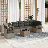 vidaXL 7-dijelni set vrtnih sofa sivi od poliratana | shoptok.hr