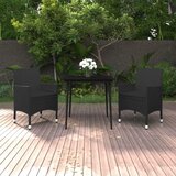  3-dijelni vrtni blagovaonski set s jastucima poliratan i staklo | shoptok.hr