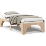 vidaXL Posteljni okvir Rjava 100 x 200 cm Trdna borovina | Shoptok.si