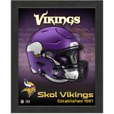 The Highland Mint minnesota vikings team helmet frame fotografija v okvirju Cene