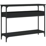  Konzolni stol s policama crni 100x29x75 cm konstruirano drvo | shoptok.hr