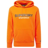 Superdry Sweater majica narančasta / crna / bijela