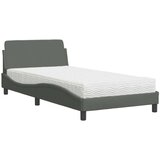 vidaXL Krevet s madracem tamnosivi 100 x 200 cm od tkanine | shoptok.hr
