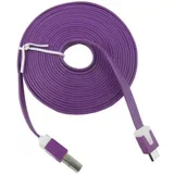 USB flat color kabl /USB 2.0 (tip A -muški) -Micro USB(tip A -muški) /dužina 3m/Crn/Crven/Zelen/Ljub ( NT USB-->microUSB )
