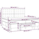  Box spring postelja z vzmetnico svetlo siva 200x200 cm blago, (20900843) | Shoptok.si