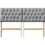  Tapecirani uzglavlje Svijetlo siva 160 cm Čvrsto borovo drvo | shoptok.hr
