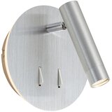 QAZQA Sodobna jeklena stenska svetilka vključno z LED in USB-C - Croft Cene