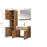 P & B kopalnica montreal, barva hrasta, bela, 4-Delno | Shoptok.si