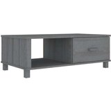 vidaXL Klubska mizica temno siva 100x55x35 cm trdna borovina | Shoptok.si