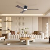  ZEVENTI - LED plafonski ventilator AUREX LED/24W/230V Wi-Fi Tuya crna/orah + daljinski upravljač | Eponuda.com