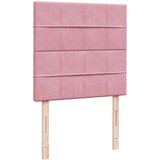 vidaXL Box spring postelja z vzmetnico roza 90x190 cm žamet, (21305642) | Shoptok.si