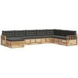 vidaXL Zunanja garnitura za sedenje z blazino 8 pcs Bela in antracit, (5000271613) | Shoptok.si